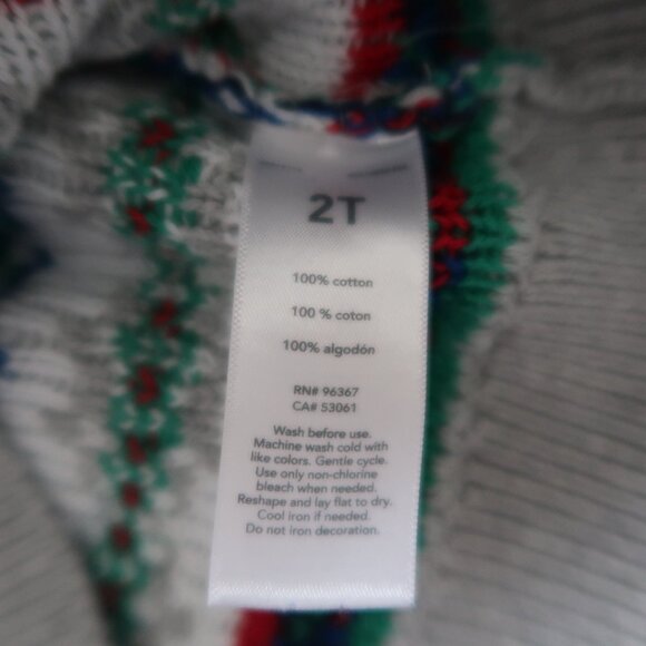 Oshgosh B'gosh Boys Fair Isle Dinosaur Christmas Sweater 2T - Picture 5 of 5
